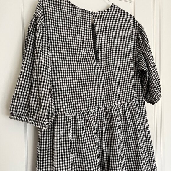 Monki Black and White Gingham Dress | Size Medium - Picture 7 of 10